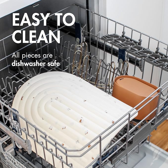 Boon ARC Modular Baby Bottle Drying Rack — Includes Silicone Drying Mat - Image 6
