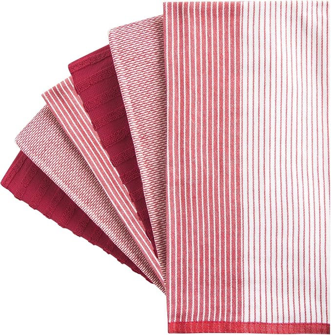 Premium Kitchen Towels | Large Cotton Dish Towels | Flat & Terry Highly - Image 3