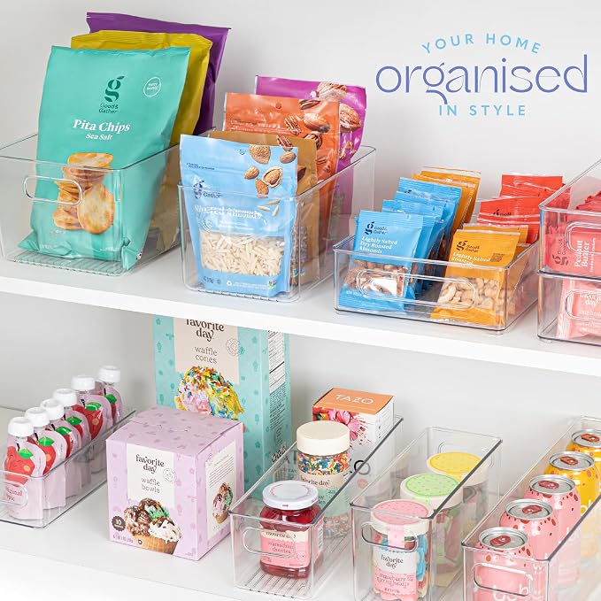 Plastic Food Storage 6 Pack Clear Container Bin - Image 7