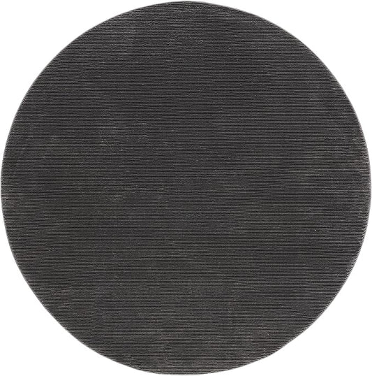 SAFAVIEH Revive Collection Area Rug - 6'7" Round, Charcoal, Solid Design, Non-Shedding & Easy Care, Ideal for High Traffic Areas in Living Room, Bedroom (REV102H)