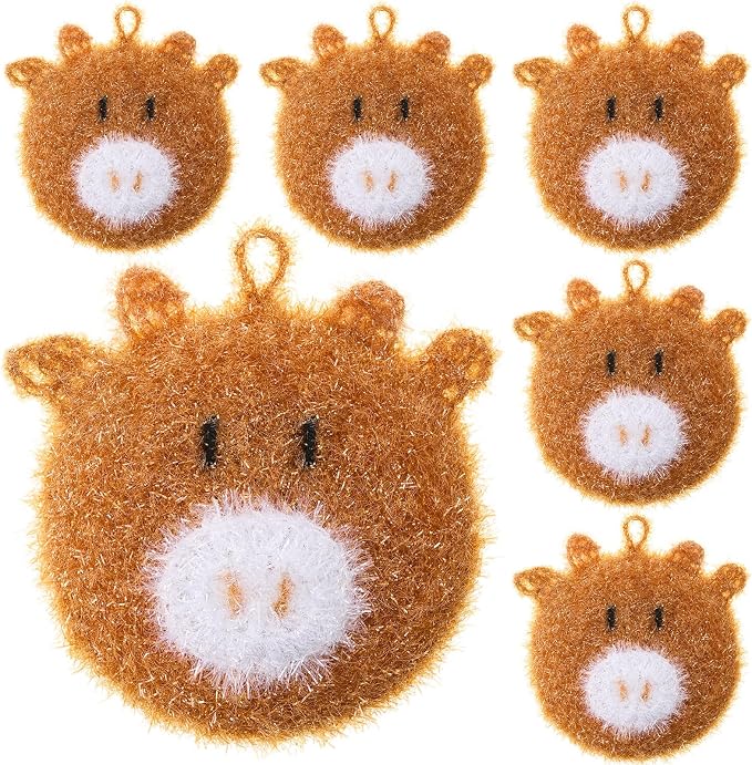 Breling 6 Pieces Sunflower Shape Dish Sponge Dual Sided Non Scratch Dish by Breling