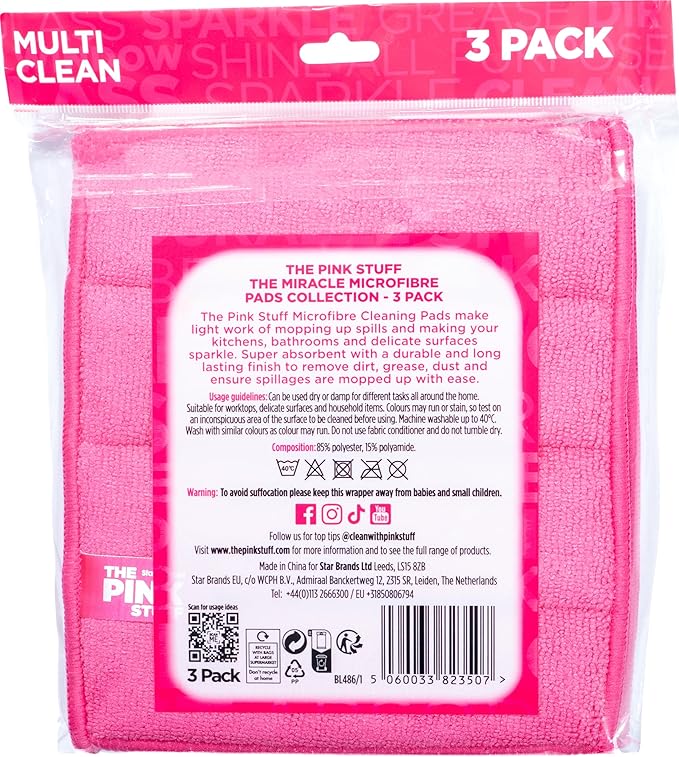 Stardrops – The Pink Stuff – Miracle Microfibre Pad Collection 3 Pack - Image 2