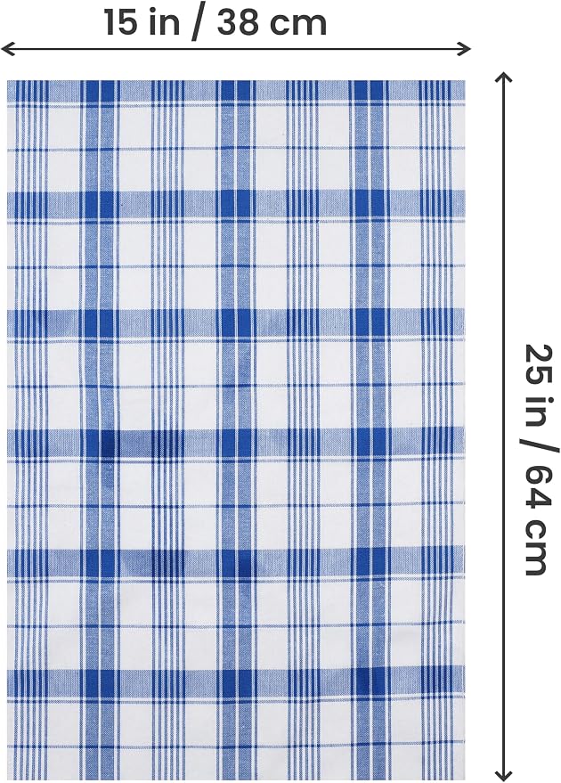 Utopia Towels Blue & White Dish Towels 100% Ring Spun Cotton Highly Absorbent & - Image 4