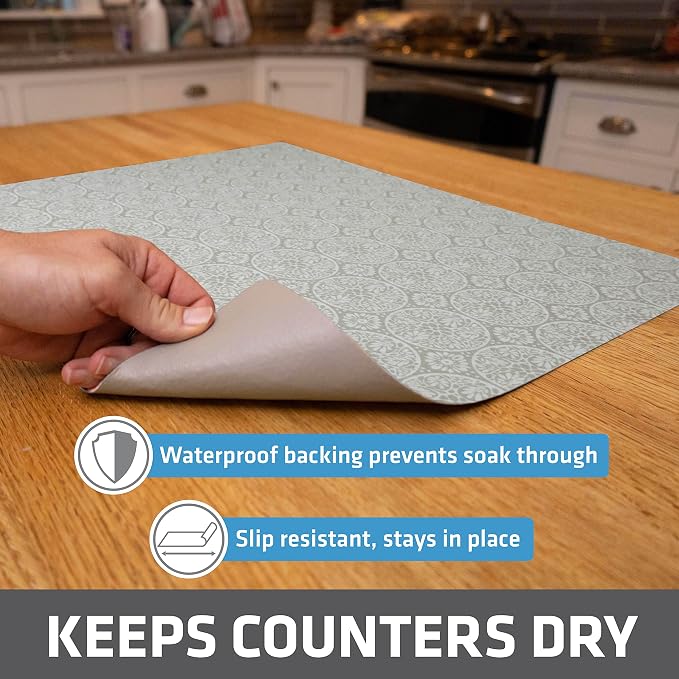 Drymate Jumbo XL Dish Drying Mat, Low-Profile, Super Absorbent, Quick Dry Fabric - Image 3
