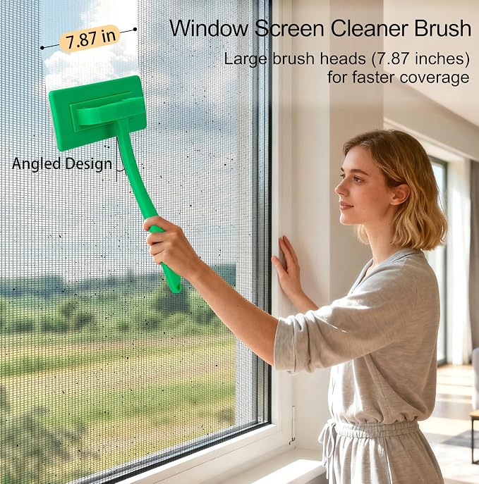 MyLifeUNIT 2 Packs Mesh Screen Cleaner, Detachable Window Screen Cleaning Brush - Image 2
