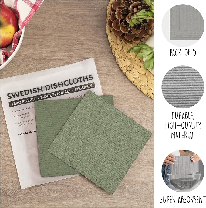 SUPERSCANDI 5 Pack Swedish Dishcloths - Image 8