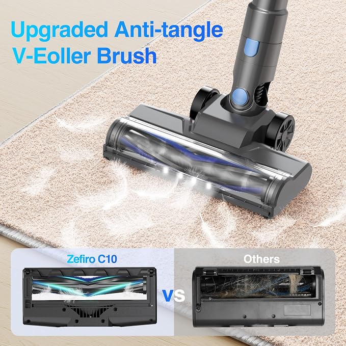Zefiro Cordless Vacuum Cleaner for Home, 550W /48Kpa 50Mins Stick Vacuum - Image 4
