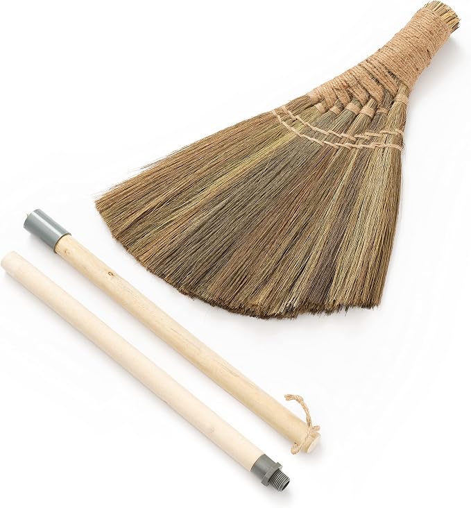 BMart Home Natural Whisk Broom – Vietnamese Straw Soft Broom - Image 3