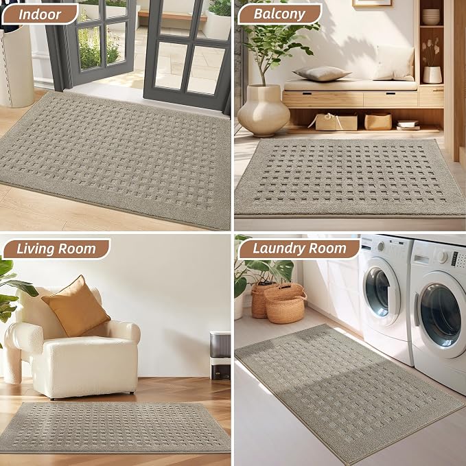 BEQHAUSE Waffle Door Mats Indoor 24"x36", Dog Mat - Image 8
