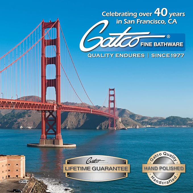 Gatco 1488 Elegant Square Toilet Brush Holder - Image 2