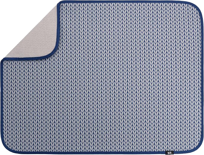 S&T INC. Dish Drying Mat XL, 18” x 24”, Absorbent Microfiber Kitchen Counter Mat by STINC
