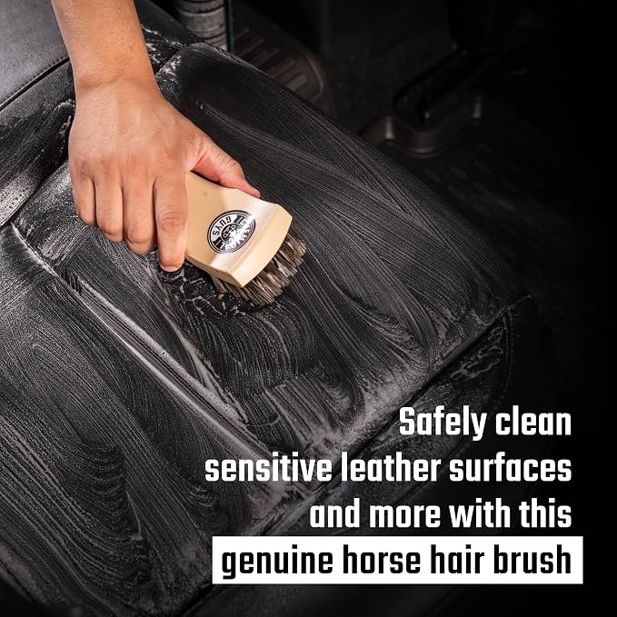 Chemical Guys Long Bristle Horse Hair Leather Cleaning Brush - Image 6