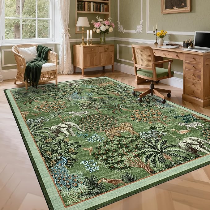 GarveeHome Jungle Rug 10x13 Washable Area Rugs - Image 2