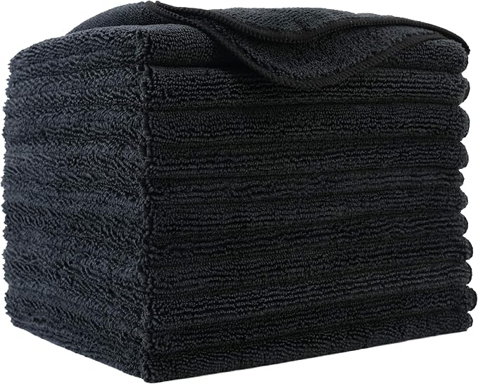 POLYTE Premium Microfiber Cleaning Towel, 16 x 16 in, 12 Pack by Polyte