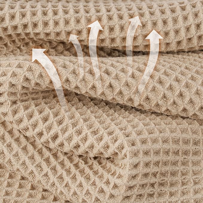 Microfiber Waffle Face Towels, 2 Pieces, Fast Drying, Lint Free - Image 2