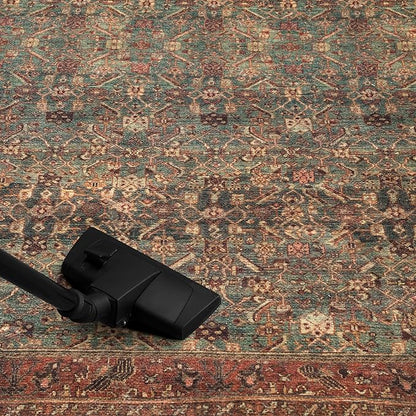 Keen Home Design 4x6 Rug - Machine Washable Area Rug with Non-Slip Backing, Ideal for Living Room, Dining Room, Bedroom - Vintage, Easy Clean, Durable, Low Pile Rug - (4' x 6')