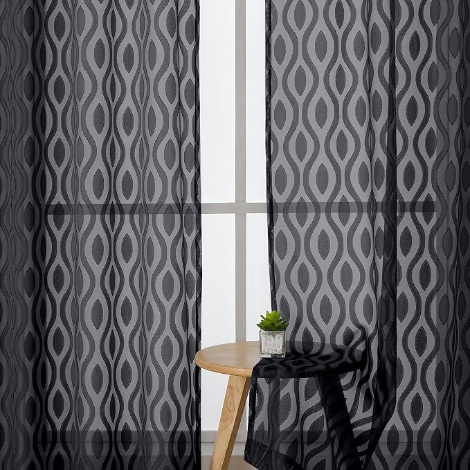 Aiyufeng Extra Long Sheer Curtains 96 Inches Long - Image 3