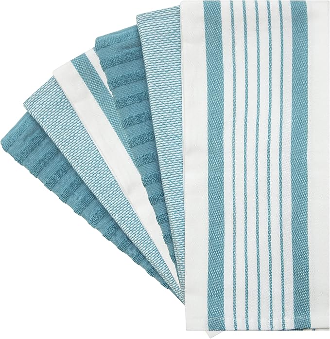Premium Kitchen Towels | Large Cotton Dish Towels | Flat & Terry Highly - Image 3