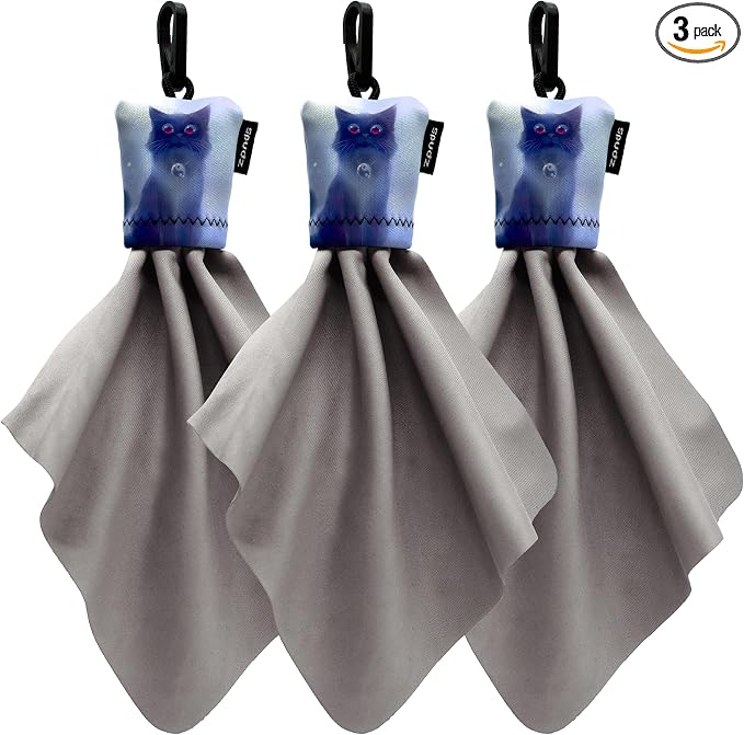 SPUDZ Classic Microfiber Lens Cleaner – Clip-On Pouch, Washable – by ALPINEINNOVATIONS
