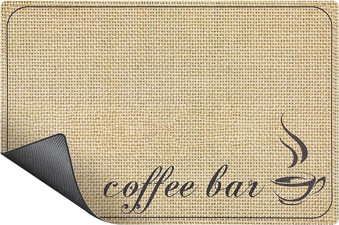 SUEH DESIGN Coffee Mat, Absorbent Dish Drying Mat 23.6 x 15.7 in Quick Dry by SUEHDESIGN