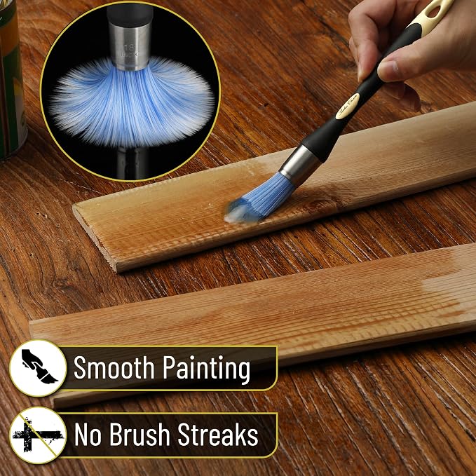 Bates- Trim Paint Brush, 0.75 Inch, Ergonomic Non-Slip Handle, Synthetic - Image 5