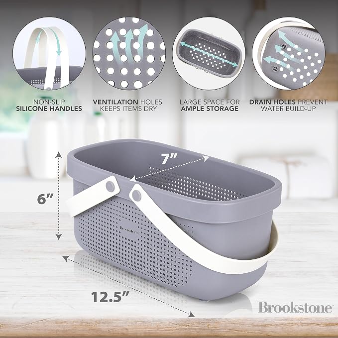Brookstone Modern Large Portable Shower Caddy - Image 4