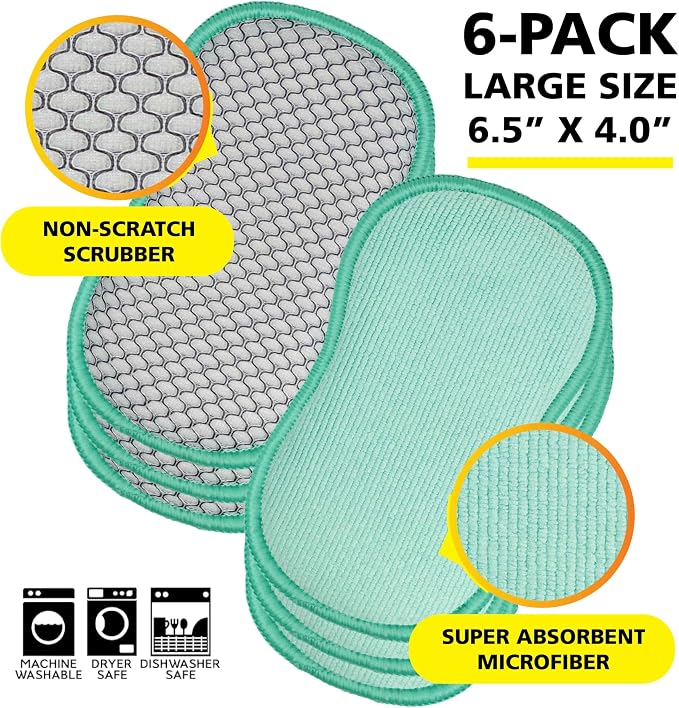 Soft-Scrub by Tuff-Scrub Scrub-N-Wipe Pad, Microfiber, Non-Scratch, Dual-Sided - Image 2