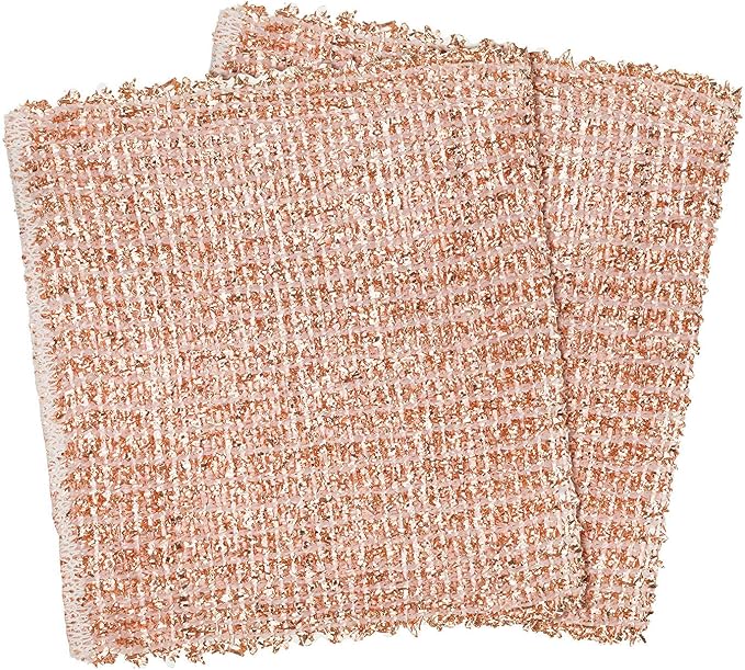 Redecker Real Copper Cleaning Cloths – Scratch-Free 2-Ply Woven Copper Scrub by Redecker