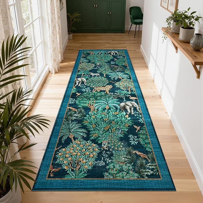 GarveeHome Jungle Rug 2.5x10 Kitchen Runner Rug Non Slip Washable Runners by GarveeHome