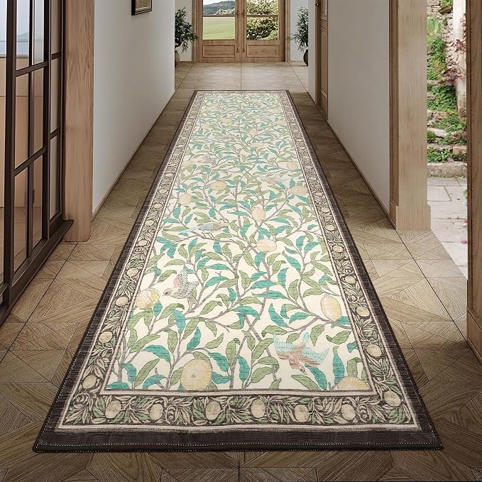 GarveeHome 2x6 Runners for Hallways Non Slip, Boho Leaf Kitchen Runner Rug - Image 8