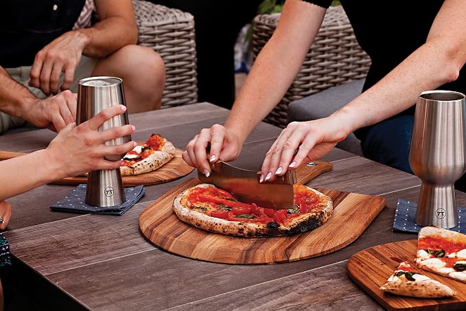 Outset Acacia Wood Handled Extra-Large Pizza Rocker - Image 4