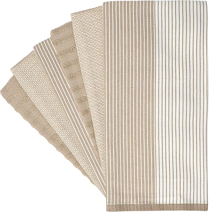 Premium Kitchen Towels | Large Cotton Dish Towels | Flat & Terry Highly - Image 3