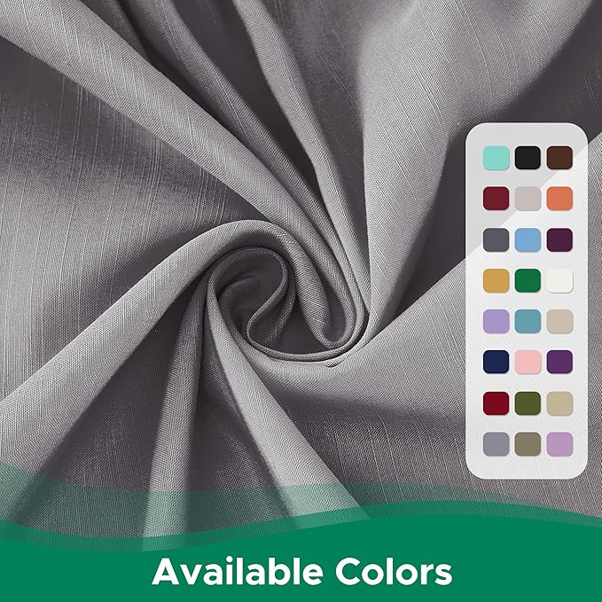 Biscaynebay Wrap Around Bed Skirts for Queen Size Beds Short Drop of 12", Silver Grey Adjustable Elastic Dust Ruffles Easy Fit Wrinkle Resistant Silky Luxurious Fabric Machine Washable