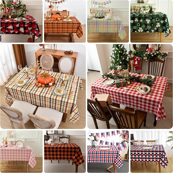 Classic Gingham Tablecloth Fabric - Image 4