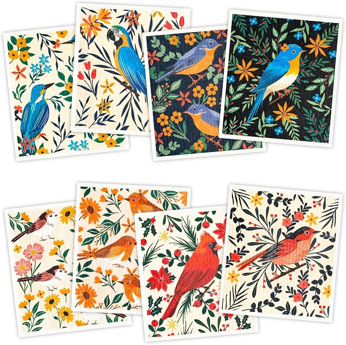 Swedish Dishcloths for Kitchen, 8 Pack Reusable Paper Towels Washable, Super by Unknown