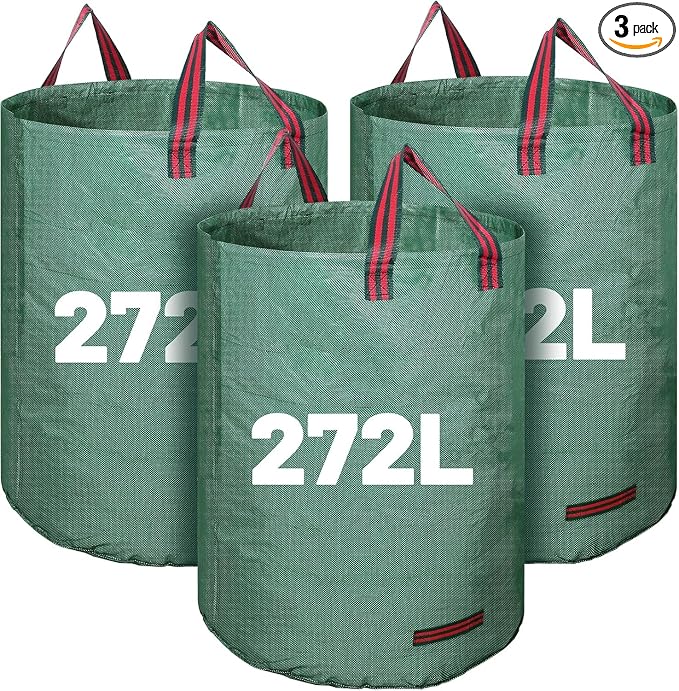 72 Gallons Reusable Yard Waste Bags, 3 Packs Lawn and Leaf Bags by Dntorx