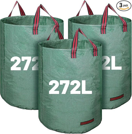 72 Gallons Reusable Yard Waste Bags, 3 Packs Lawn and Leaf Bags by Dntorx