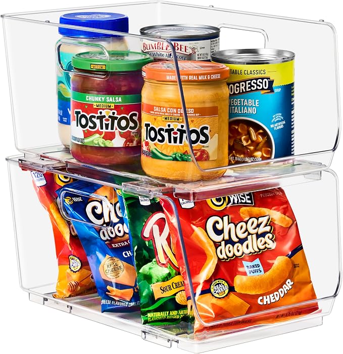 Sorbus Stackable Storage Bins Open Front - Image 7
