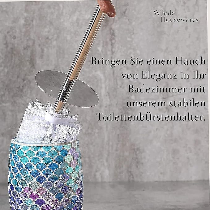WHOLE HOUSEWARES | Modern Toilet Brush Set | Toilet Bowl Brush and Holder | - Image 6