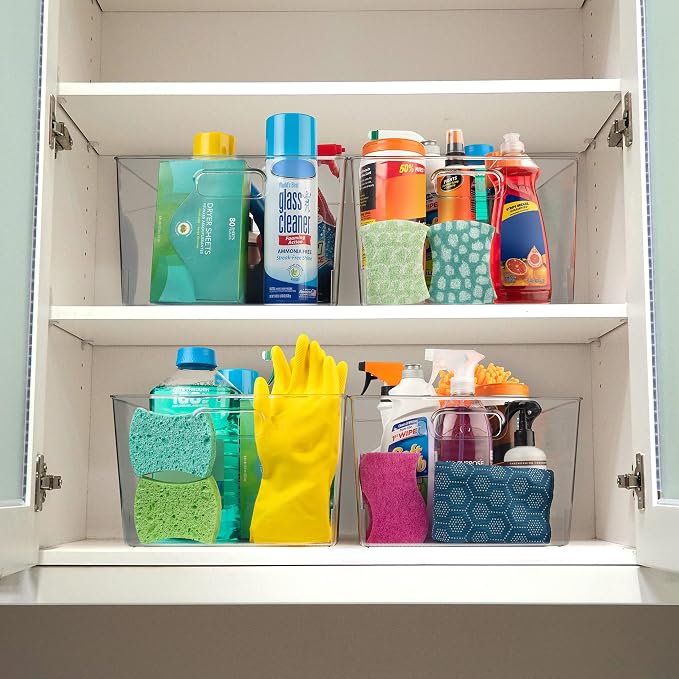 ClearSpace Clear Plastic Storage Bins – XL 6 Pack Perfect Kitchen or Pantry - Image 2