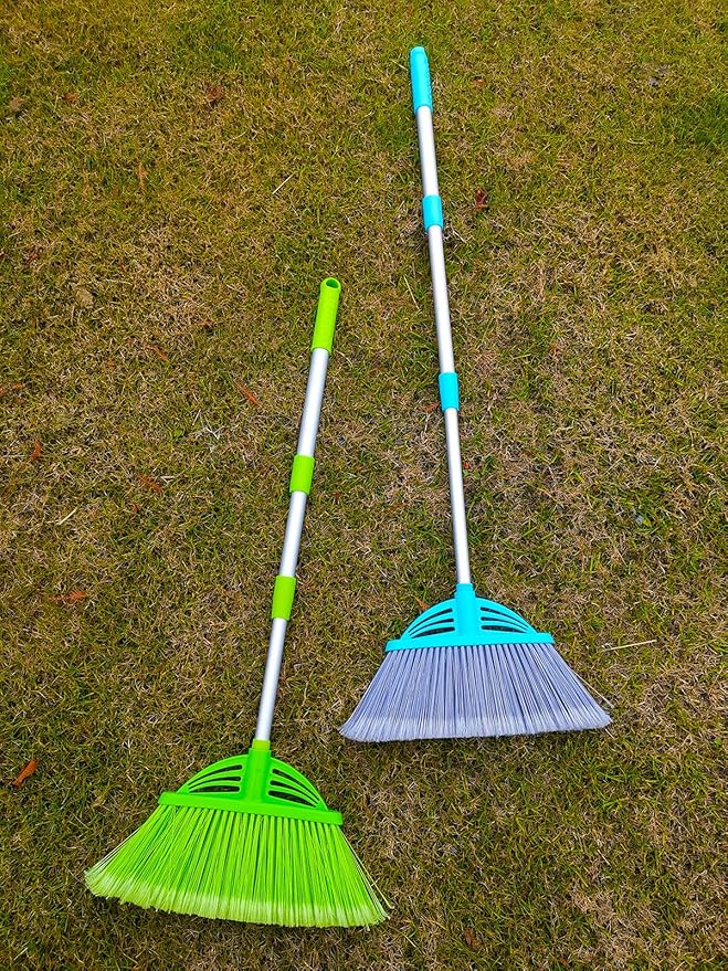 Three-Section Telescopic Aluminum Alloy Rod Long-Handled Broom - Image 4
