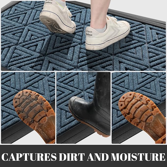 Yimobra Large Door Mat 36x24, All-Weather Waterproof Non-Slip Welcome Matt - Image 5