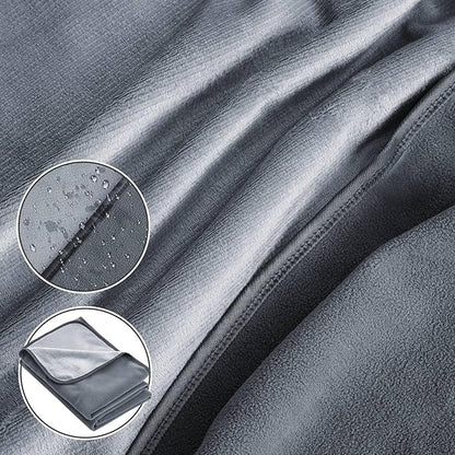 Waterproof Blanket for Bed Couch Sofa, 50''x60'' Reversible & Washable, Fleece and Flannel Waterproof Mat, Water Resistant Bed Cover, Leakproof Mattress Protector(Dark Gray/Light Gray)