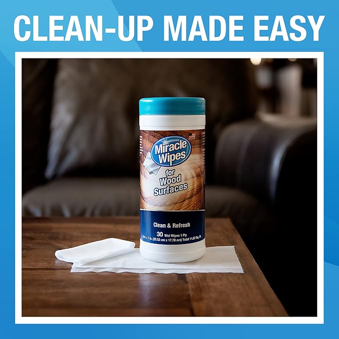 MiracleWipes for Wood Surfaces, Remove Dirt and Grime Buildup, and Polish - Image 7