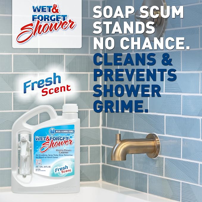 Wet & Forget Shower Cleaner Spray Multi-Surface Weekly Application Requires No - Image 7