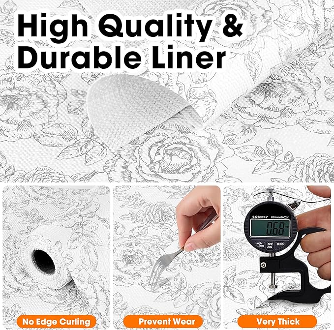 Drawer and Shelf Liners for Kitchen Cabinets Non-Adhesive Cabinet Liners Strong - Image 5