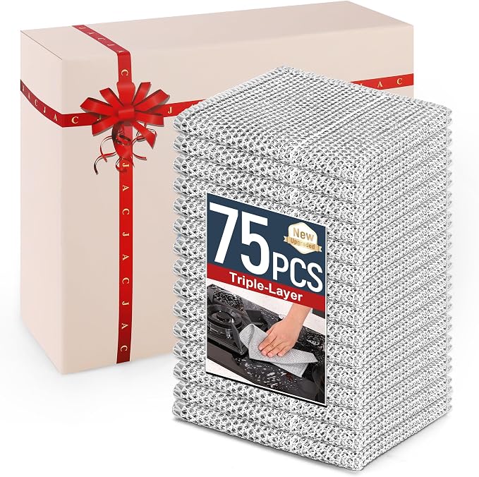 3 Layers Non Scratch Wire Dish Cleaning Supplies 75PCS by Unknown