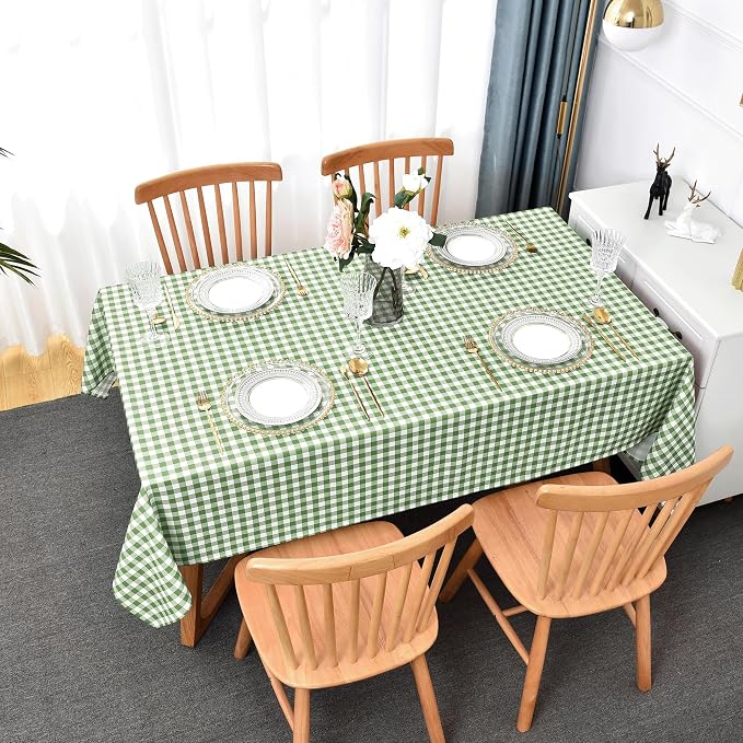 Waterproof Plaid Tablecloth Fabric - Image 4
