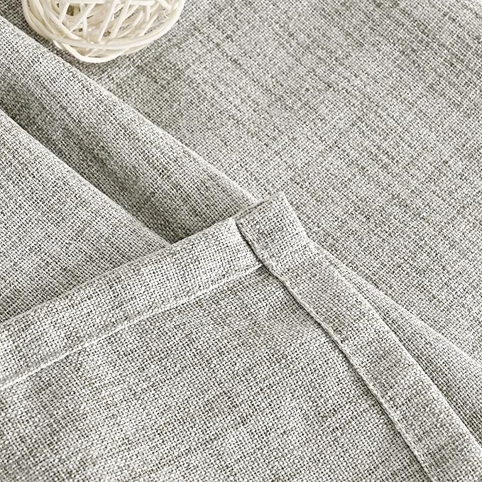 YoungsTex Dark Grey Linen Curtains 78 Inch Length - Image 7
