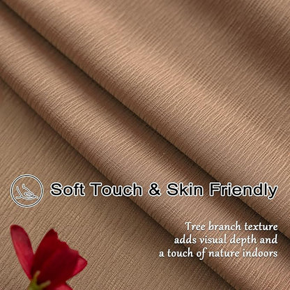 Pinch Pleat Curtains 108 Inches Long for Bedroom Living Room Soft Touch Light Filtering Sheer Pleated Drapes with Ajustable Hooks, Mocha Moose, 42" W x 108" L, 2 Panels